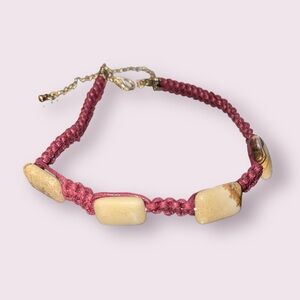 Braided Adjustable Choker with Stones